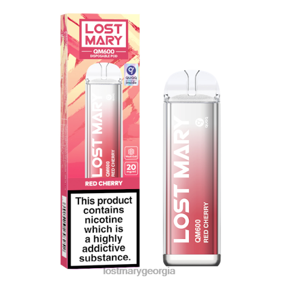 F4XTN162 - LOST MARY vape Georgia - Red Cherry LOST MARY QM600 Disposable Vape