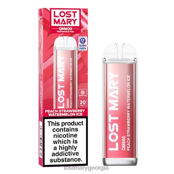 F4XTN166 - LOST MARY online - Peach Strawberry Watermelon LOST MARY QM600 Disposable Vape