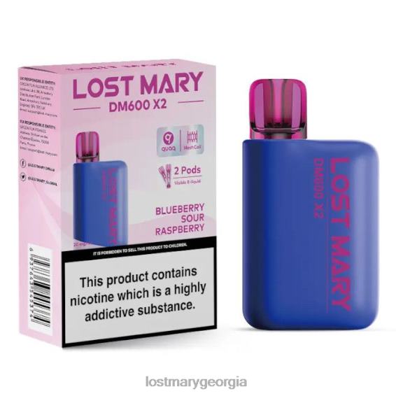 F4XTN202 - LOST MARY vape Georgia - Blueberry Sour Raspberry LOST MARY DM600 X2 Disposable Vape