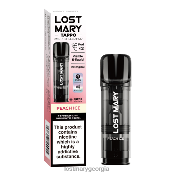F4XTN180 - LOST MARY vape flavours - Peach Ice LOST MARY Tappo Prefilled Pods - 20mg - 2PK