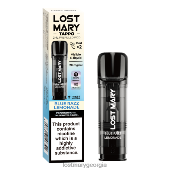 F4XTN181 - LOST MARY vape price - Blue Razz Lemonade LOST MARY Tappo Prefilled Pods - 20mg - 2PK